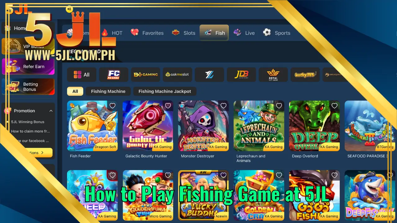 How to Play Fishing Game at 5JL
